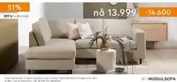 Skeidar Viken hjørnesofa, NOK 13999 tilbud