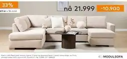 Skeidar Pixel U-sofa, NOK 21999 tilbud