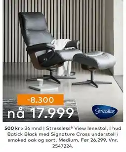 Skeidar Stressless View lenestol, NOK 17999 tilbud