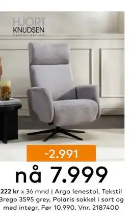 Skeidar Argo lenestol, NOK 7999 tilbud