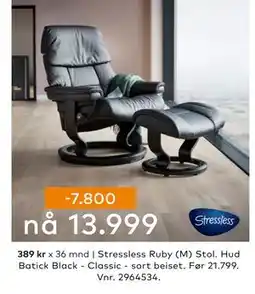 Skeidar Stressless Ruby (M) Stol, NOK 13999 tilbud