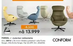 Skeidar Globe Lenestol, NOK 13999 tilbud