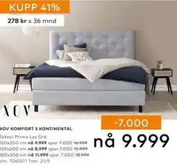 Skeidar XOV KOMFORT 5 KONTINENTAL tilbud