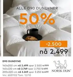 Skeidar D90 DUNDYNE, NOK 2499 tilbud