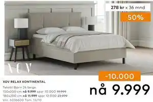 Skeidar XOV RELAX KONTINENTAL tilbud