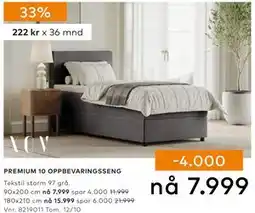 Skeidar PREMIUM 10 OPPBEVARINGSSENG tilbud