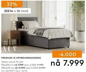Skeidar PREMIUM 10 OPPBEVARINGSSENG tilbud
