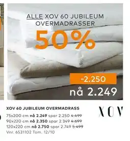 Skeidar XOV 60 JUBILEUM OVERMADRASS tilbud