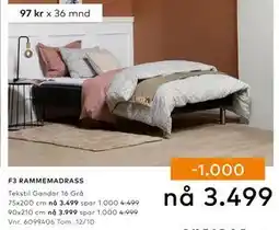 Skeidar F3 RAMMEMADRASS tilbud