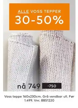 Skeidar Voss teppe, NOK 749 tilbud