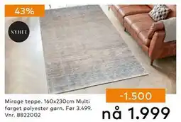 Skeidar Mirage teppe, NOK 1999 tilbud