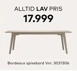 Skeidar Bordeaux spisebord, NOK 17999 tilbud