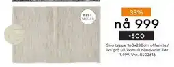 Skeidar Sira teppe, NOK 999 tilbud