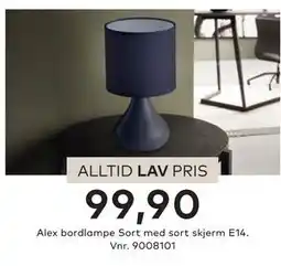 Skeidar Alex bordlampe, NOK 99.9 tilbud