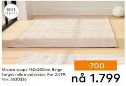 Skeidar Misato teppe, NOK 1799 tilbud