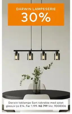Skeidar Darwin taklampe, NOK 799 tilbud