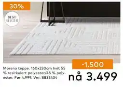 Skeidar Moreno teppe, NOK 3499 tilbud