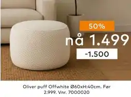 Skeidar Oliver puff, NOK 1499 tilbud