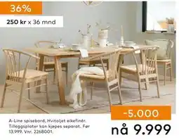 Skeidar A-Line spisebord, NOK 9999 tilbud