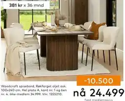 Skeidar Woodcraft spisebord, NOK 34999, Medlemspris tilbud