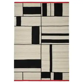 IKEA Rastplats Teppe, flatvevd, håndlaget beige/svart, 170x240 cm tilbud