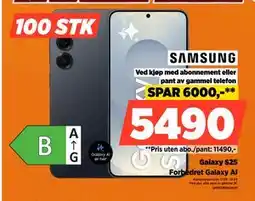 POWER Galaxy S25, NOK 5490 tilbud