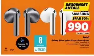 POWER Buds3, NOK 990 tilbud