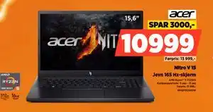 POWER Nitro V 15, NOK 10999 tilbud