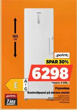 POWER Fryseskap, NOK 6298 tilbud
