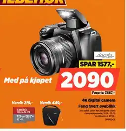 POWER 4K digital camera, NOK 2090 tilbud