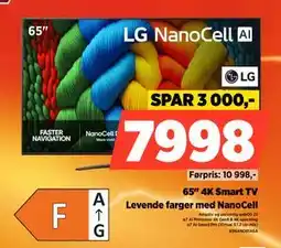 POWER 65 4K Smart TV, NOK 7998 tilbud