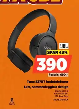 POWER Tune 527BT hodetelefoner, NOK 390 tilbud