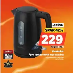 POWER Vannkoker, NOK 229 tilbud