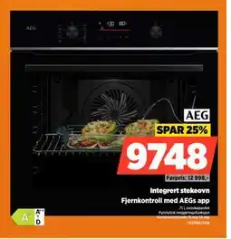 POWER Integrert stekeovn, NOK 9748 tilbud