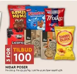 Coop Mega NIDAR POSER, NOK 100 tilbud