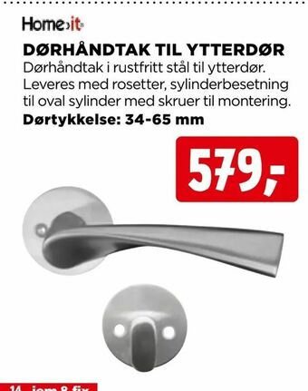 jem & fix Dørhåndtak til ytterdør tilbud