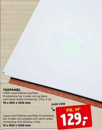 jem & fix Takpanel tilbud