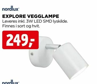 jem & fix Explore vegglampe tilbud