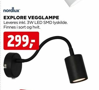 jem & fix Explore vegglampe tilbud