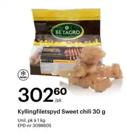 Storcash Kyllingfiletspyd Sweet chili tilbud