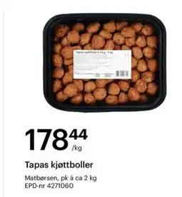 Storcash Tapas kjøttboller tilbud