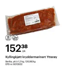 Storcash Kyllingkjøtt kryddermarinert Ytterøy tilbud