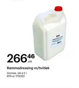 Storcash GORINES Rømmedressing m/hvitløk tilbud