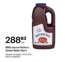 Storcash BBQ sauce Hickory Sweet Baby Ray's tilbud