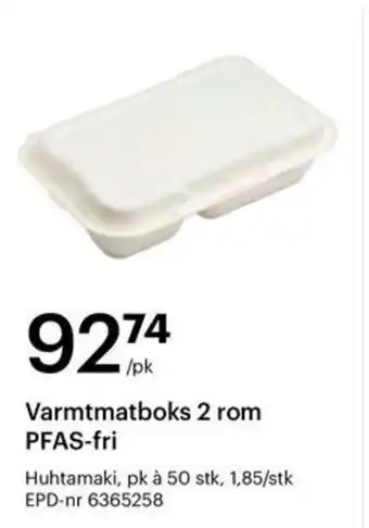 Storcash Varmtmatboks 2 rom PFAS-fri tilbud
