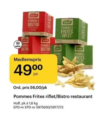 Storcash Pommes Frites riflet/Bistro restaurant tilbud
