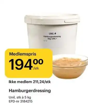 Storcash Hamburgerdressing tilbud