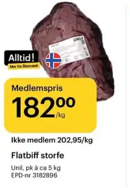 Storcash Flatbiff storfe tilbud