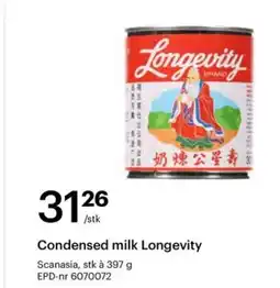 Storcash LONGEVITY Condensed milk tilbud