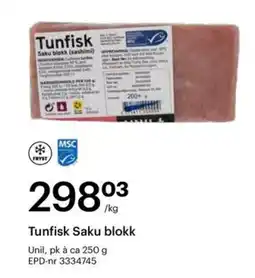 Storcash Tunfisk Saku blokk tilbud